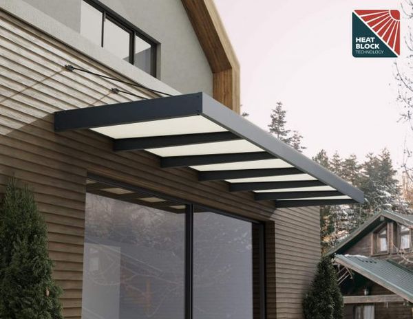 Hovedbilde Canopia by Palram Sophia XL dørmarkise 140 x 565 cm grå klar