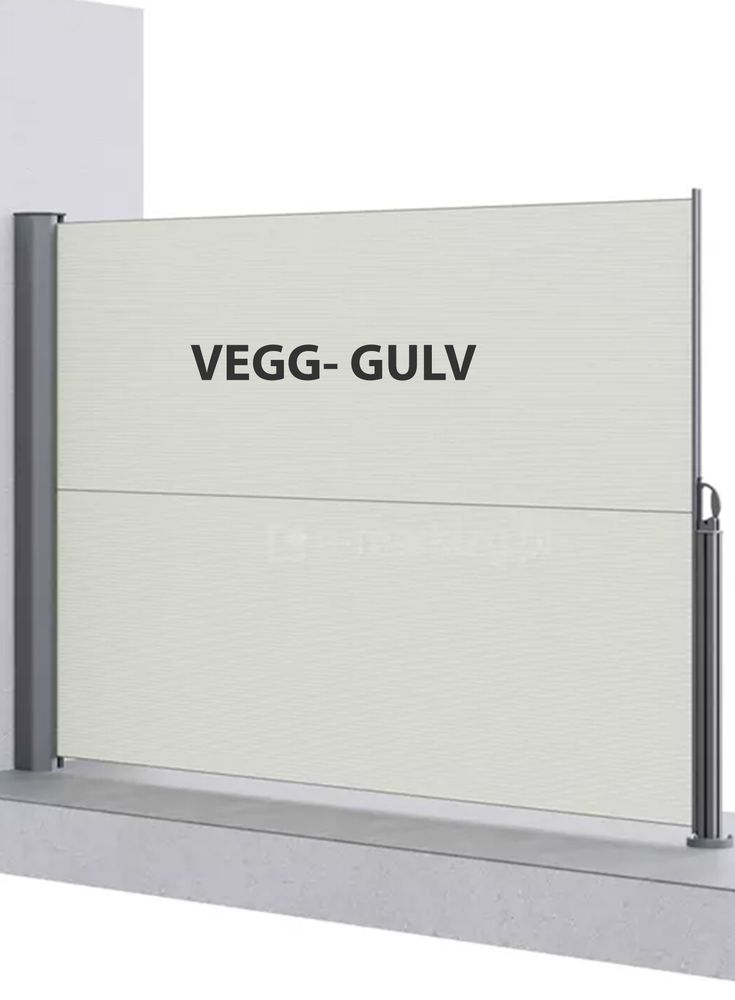 På lager. Levegg - Sidemarkise - Høyde 200 cm - Bredde 300 cm