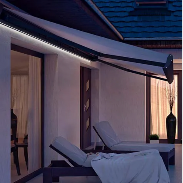 Hovedbilde Kassettmarkise m ledlys, Bredde 535-590 cm x 310 cm utfall