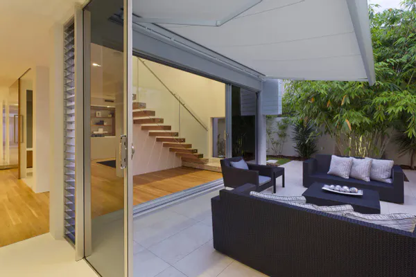 Hovedbilde Kassettmarkise m ledlys, Bredde 360-410 cm x 160 cm utfall